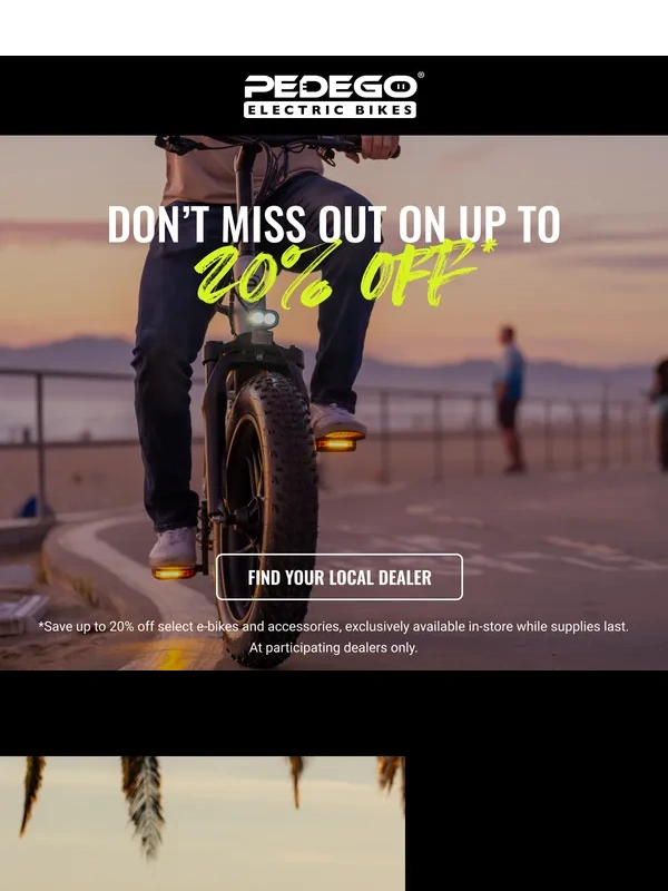 Pedego - Don't miss out on 20% OFF!