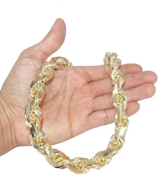 Heavy Solid Gold Rope Link Chain