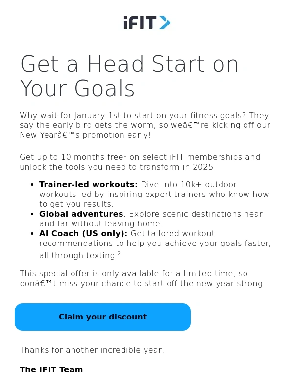 iFit - IFit,start your New Year’s goals early