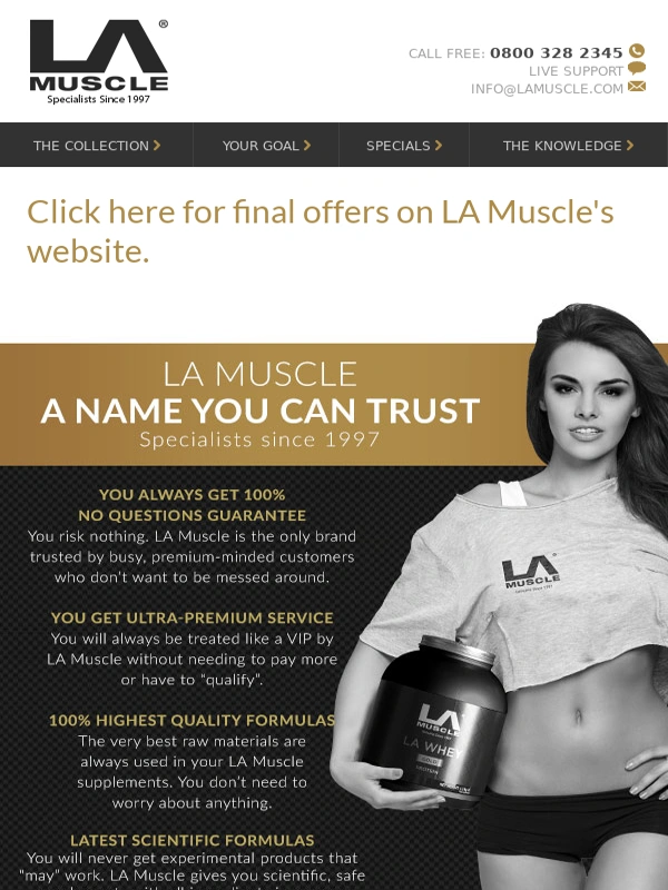 La Muscle - Final deals before September and back to work!