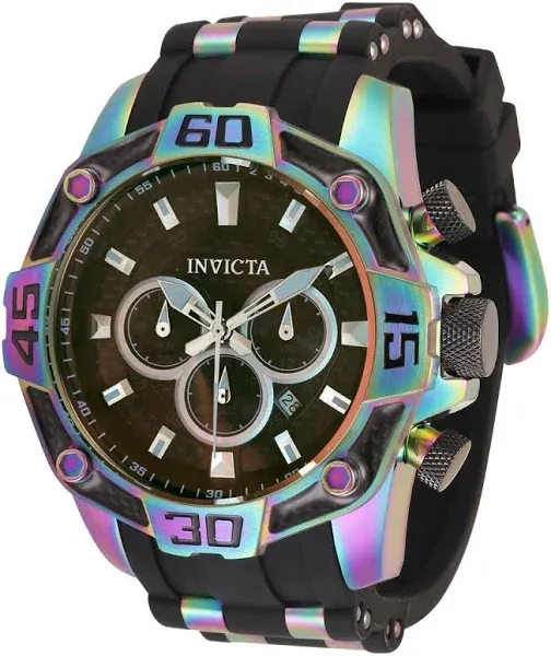 Invicta Men's 33835 Pro Diver Quartz Chronograph Iridescent Dial Watch
