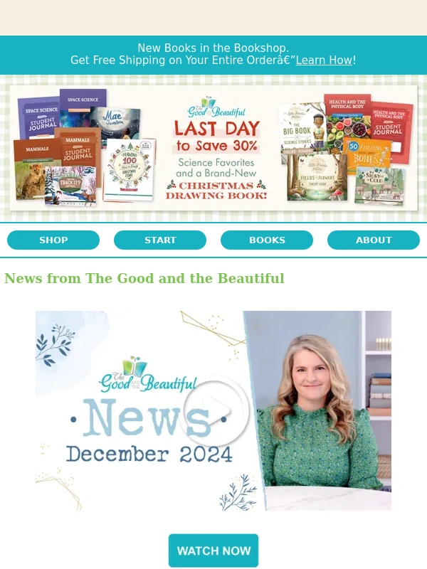 The Good And The Beautiful - ⏰LAST DAY to Save 30%!