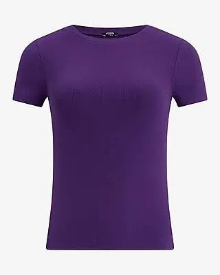 Express Women's Essential Fitted Ribbed Crew Neck Tee