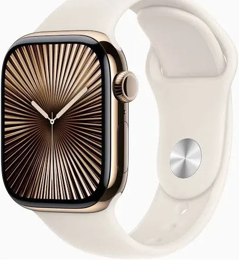 Adult Apple Watch Series 10 GPS + Cellular Gold Titanium Case