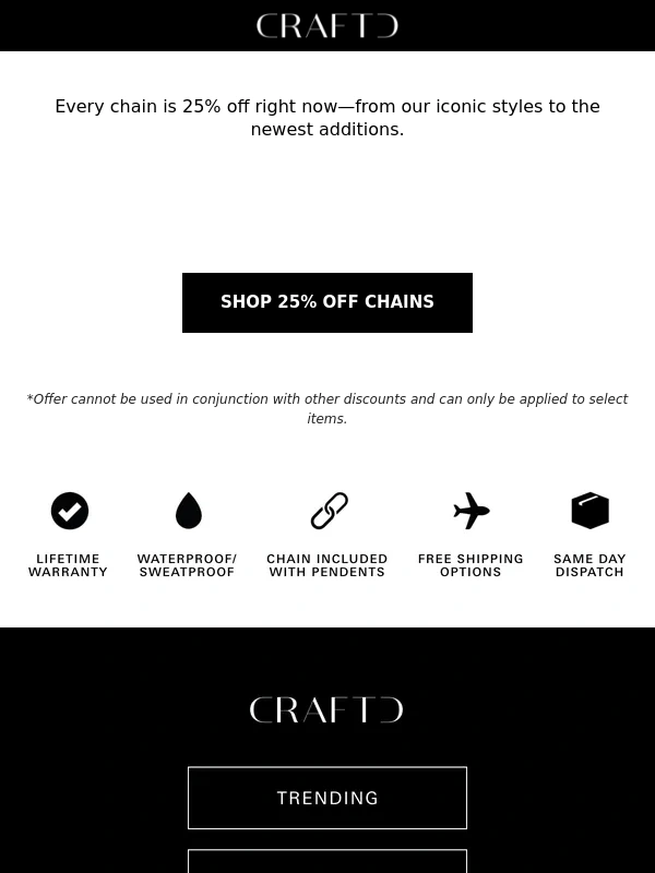 Craftd London - Chain Game Strong: 25% Off ?