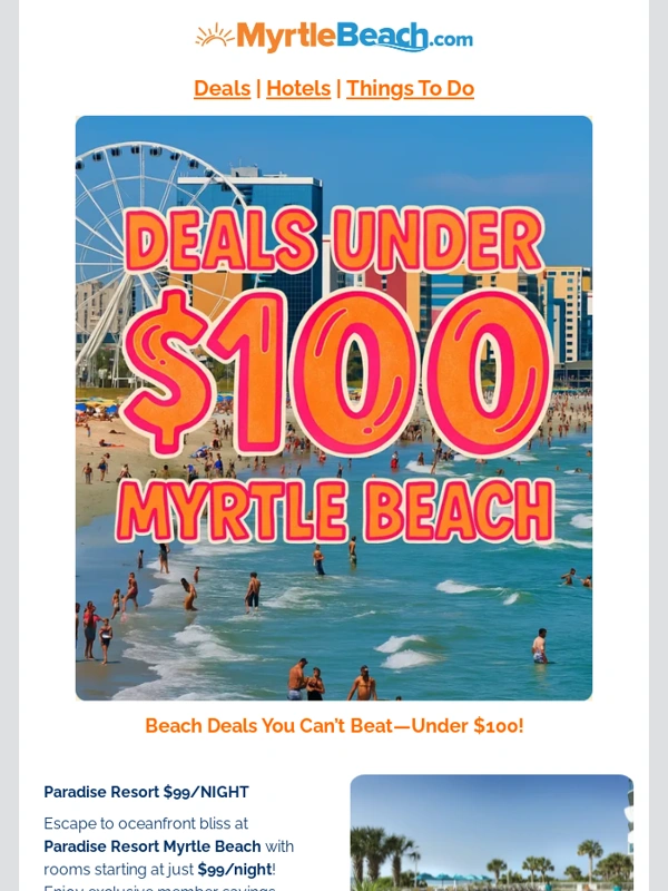 Myrtle Beach - DEALS UNDER $100