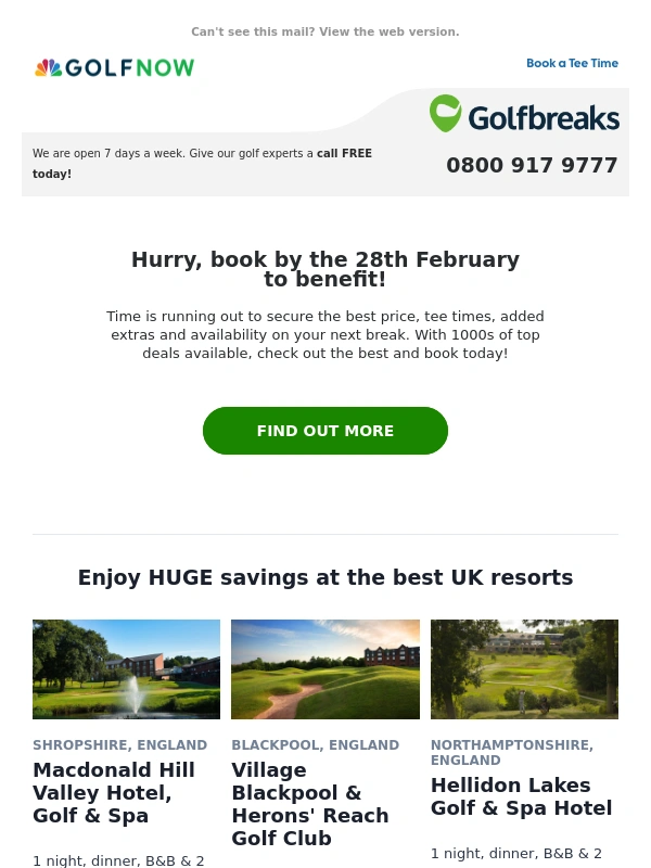 Golf Now - BIG savings ending soon!