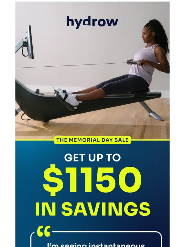Hydrow - Hurry! The best prices of the year end soon