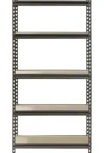 Muscle Rack 5-Shelf Steel Shelving, Silver-Vein, 12 D x 30 W x 60 H