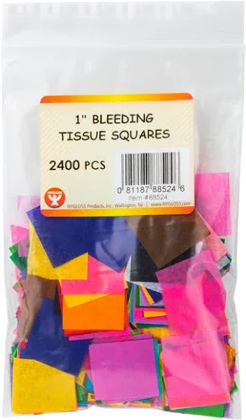 Hygloss Bleeding Tissue Paper Squares