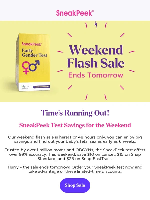 Sneak Peek - 48-Hour Flash Sale: Ends Tomorrow