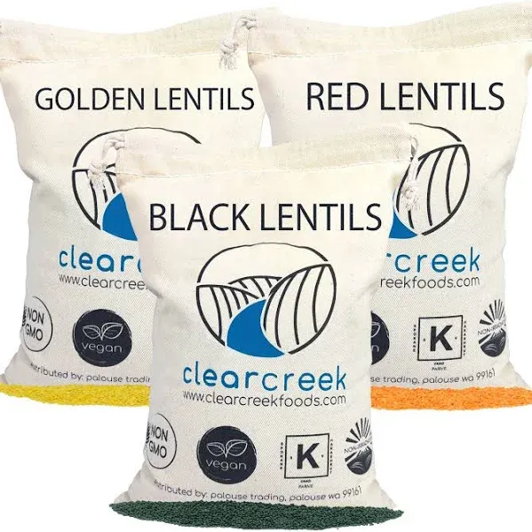 4 LBS Each Black, Gold, and Red Lentil Pack