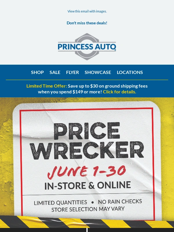 Princess Auto - Your June Price Wrecker IS HERE ?