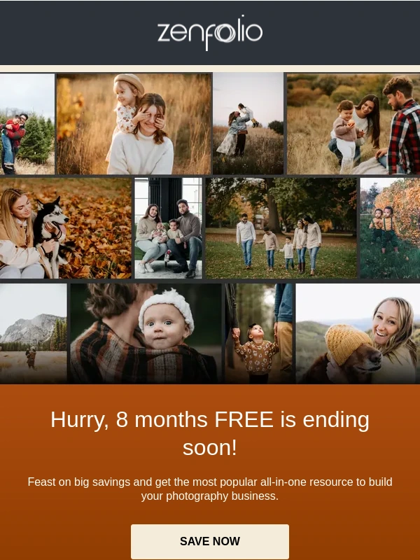 Zenfolio - 8 Months For Free is Ending - Buy Now