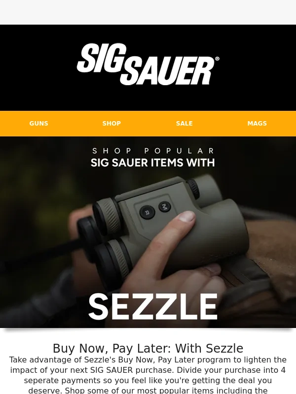 Sig Sauer - Sezzle: Shop Now,Pay Later!