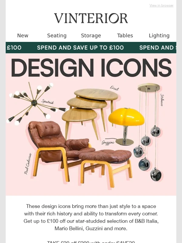 Vinterior - Design icons: Stand-out pieces you need to know about