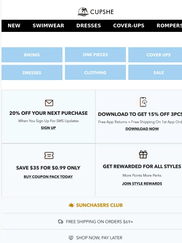 Cupshe - 30% Off Pending