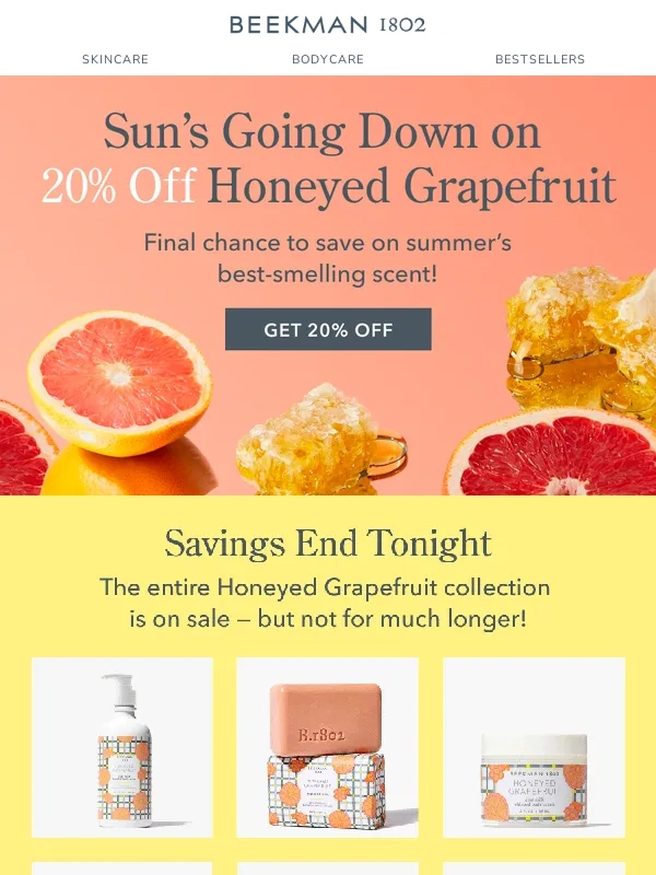 Beekman 1802 - Last Chance for 20% off Honeyed Grapefruit ??