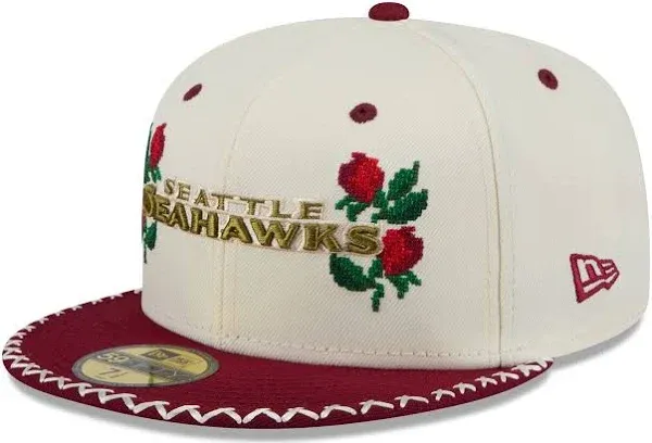 New Era Seattle Seahawks Novelty Stitch 59FIFTY Fitted Hat