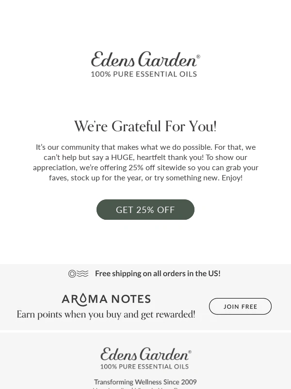 Edens Garden - The Thank You Sale ♥️ 25% Off Sitewide