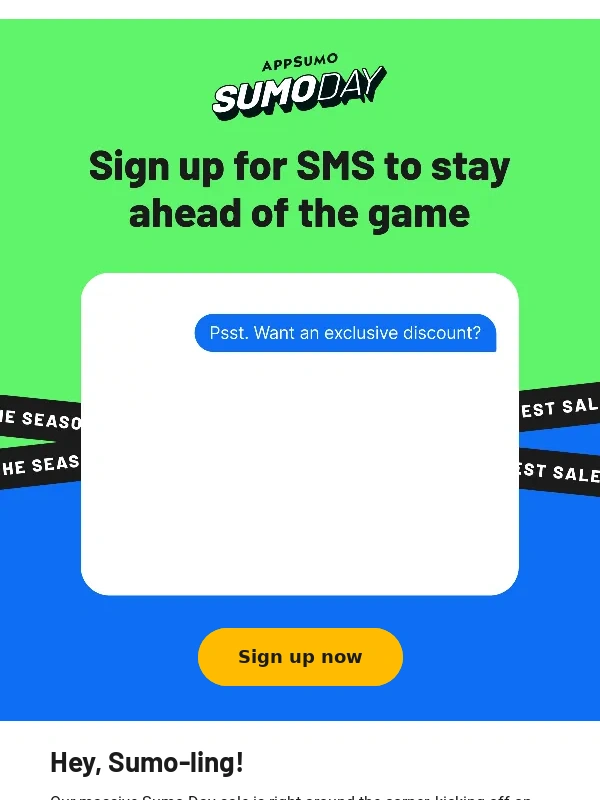 AppSumo - Head start on savings