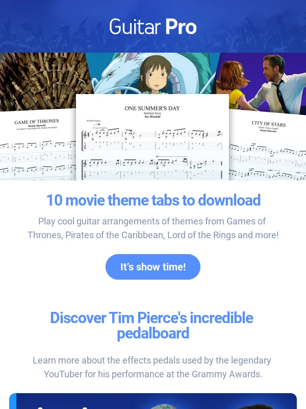 Guitar Pro - ? ?Free tabs,a giveaway and Tim Pierce’s pedalboard!