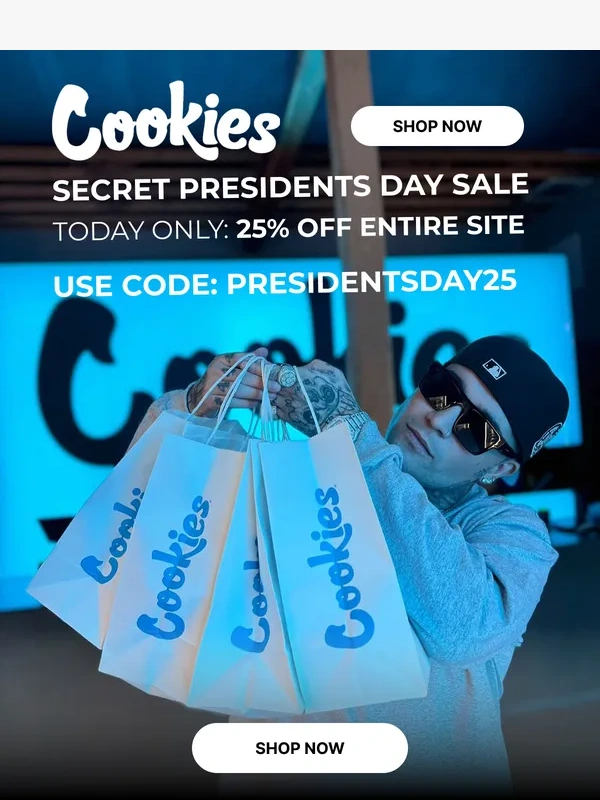 Cookies SF - ? Sale Today Only: Secret Presidents Day Sale