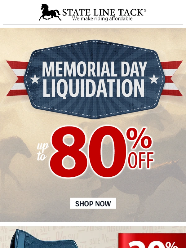 State Line Tack - Today Is the Day: Save Big With up to 80% OFF!