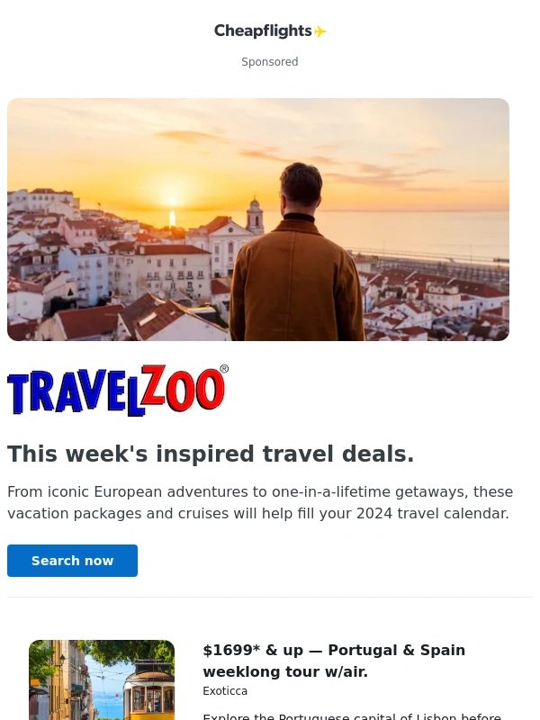 Cheap Flights - This week's inspired travel deals