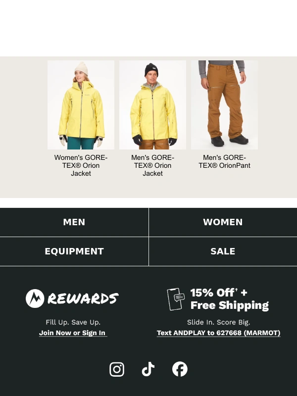 Marmot - Up to 60% Off + an Extra 20% Off: Today Only