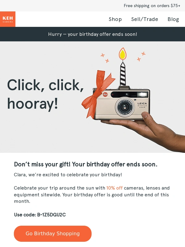 Keh - Your birthday gift is waiting
