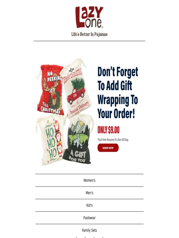 Lazy One - ? 24hrs left for Standard Shipping!