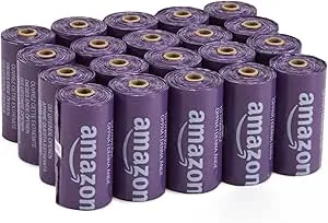 $5.39: 15-Pack 20-Count Amazon Basics Premium Lavender Scented Standard Dog Waste Bags at Amazon