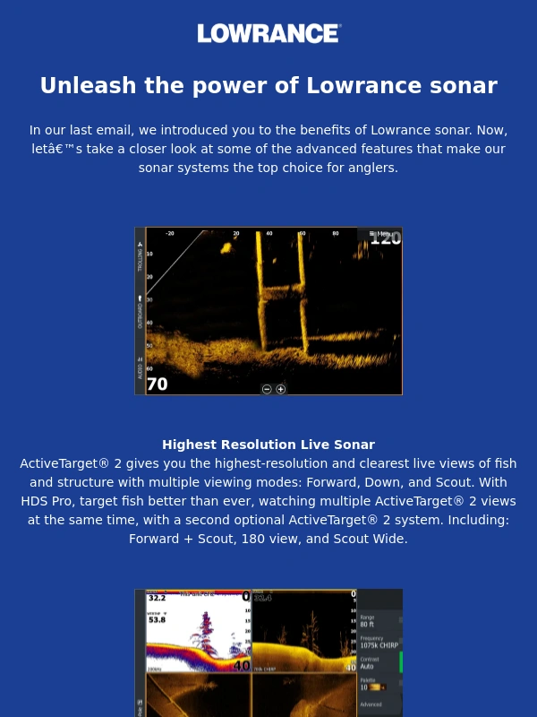 Lowrance - Unleash the power of Lowrance sonar