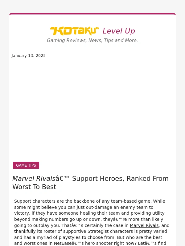 Kotaku - Marvel Rivals’ Support Heroes,Ranked From Worst To Best