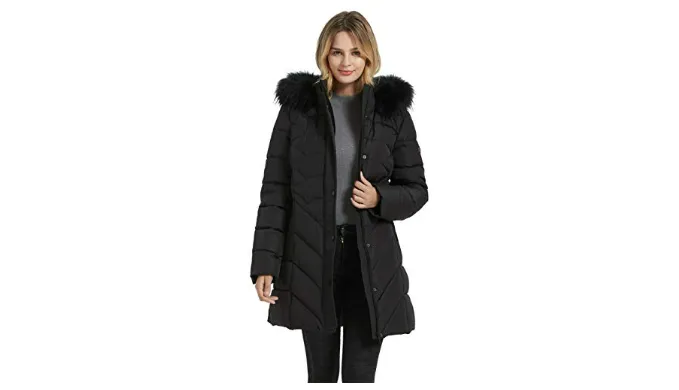 BINACL Womens Winter Warm Thicken Long Outwear Pockets Coat Parka Jacket XS-3XL