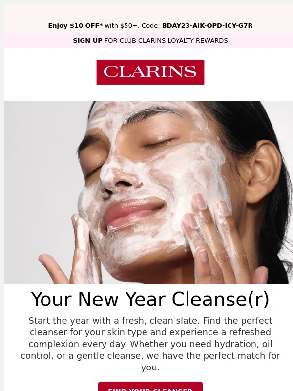 Clarins - New Year,New Cleanser,New Glow