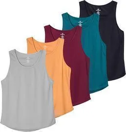 Real Essentials 5 Pack: Men's Mesh Y-Back Muscle Tank Top