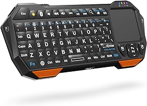 Fosmon Mini Bluetooth Keyboard (QWERTY Keypad), Wireless Portable with Touchpad, Compatible with Apple TV, Amazon Fire Stick, PS4, PS4 Pro, PS5, HTPC/IPTV, VR Glasses, Smartphones