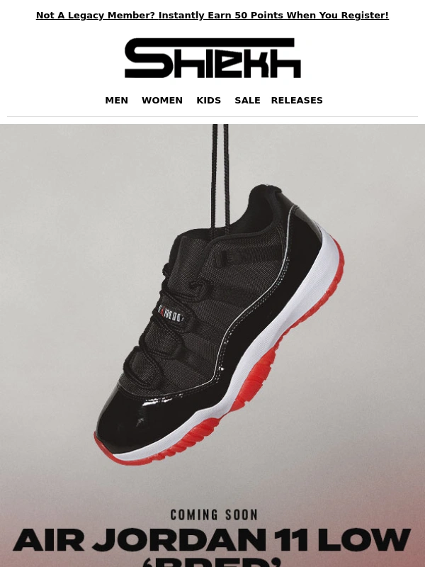 Shiekh - ? Tomorrow! The Iconic AJ11 "Bred" Drops!