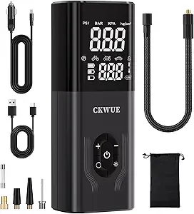 CKWUE Tire Inflator 180PSI Cordless Air Compressor