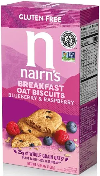Nairn's Blueberry & Raspberry Breakfast Oat Biscuits