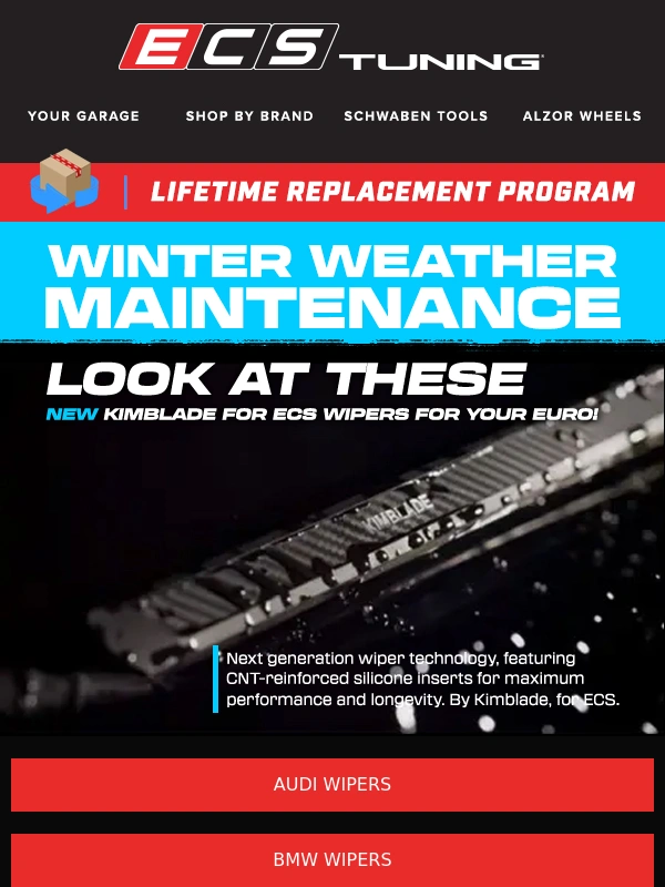 ECS Tuning - Keep Your Visibility Clear This Winter - New Kimblade Wipers From ECS
