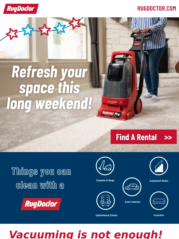 Rug Doctor - Long weekend= ?✨?