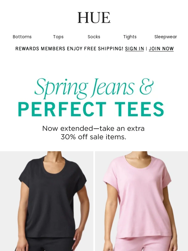 HUE - SURPRISE! Extra 30% Off Sale Extended