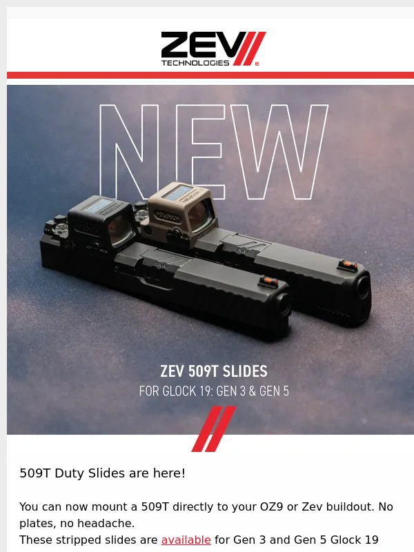 ZEV Technologies - Finally mount a 509T direct to slide!