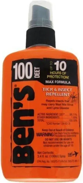 Ben's 100 Tick Insect Repellent Pump