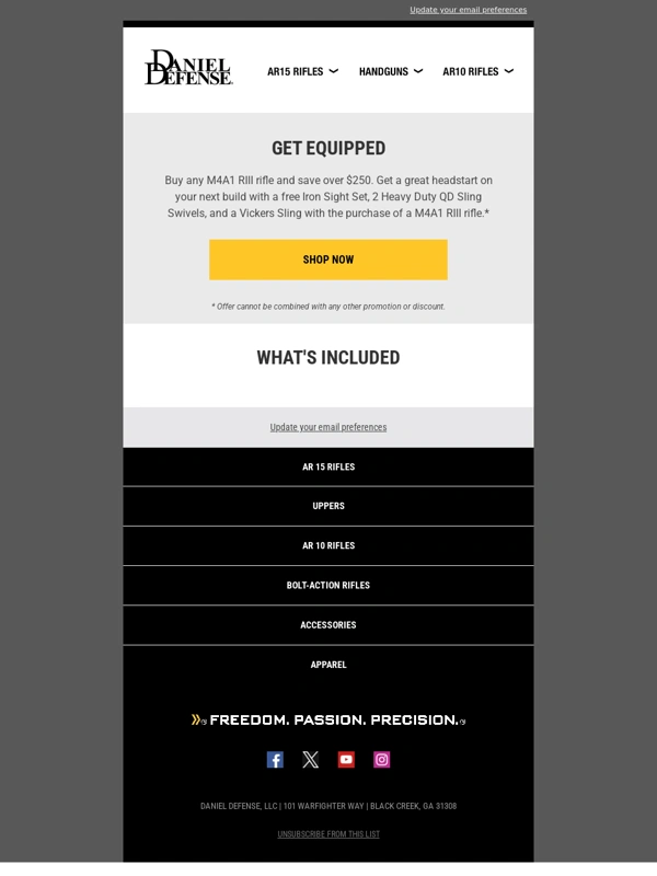 Daniel Defense - Get any M4A1 RIII,Equip it for free