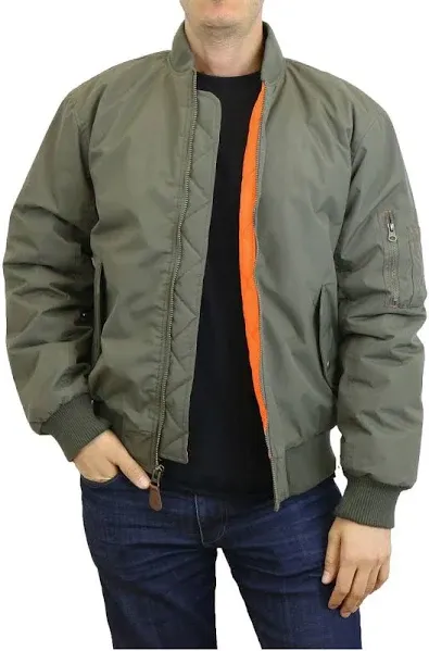 Spire By Galaxy Men's Heavyweight Ma-1 Bomber Flight Jacket