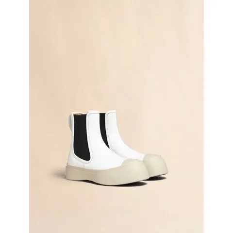 Marni White leather Pablo Chelsea boot